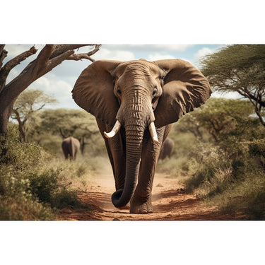 Colorful Canvas of Elephants